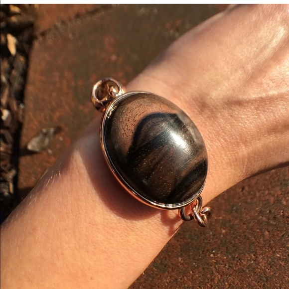 Di Modolo 18k Rose Gold Silver Bangle Bracelet - Picture 3 of 7